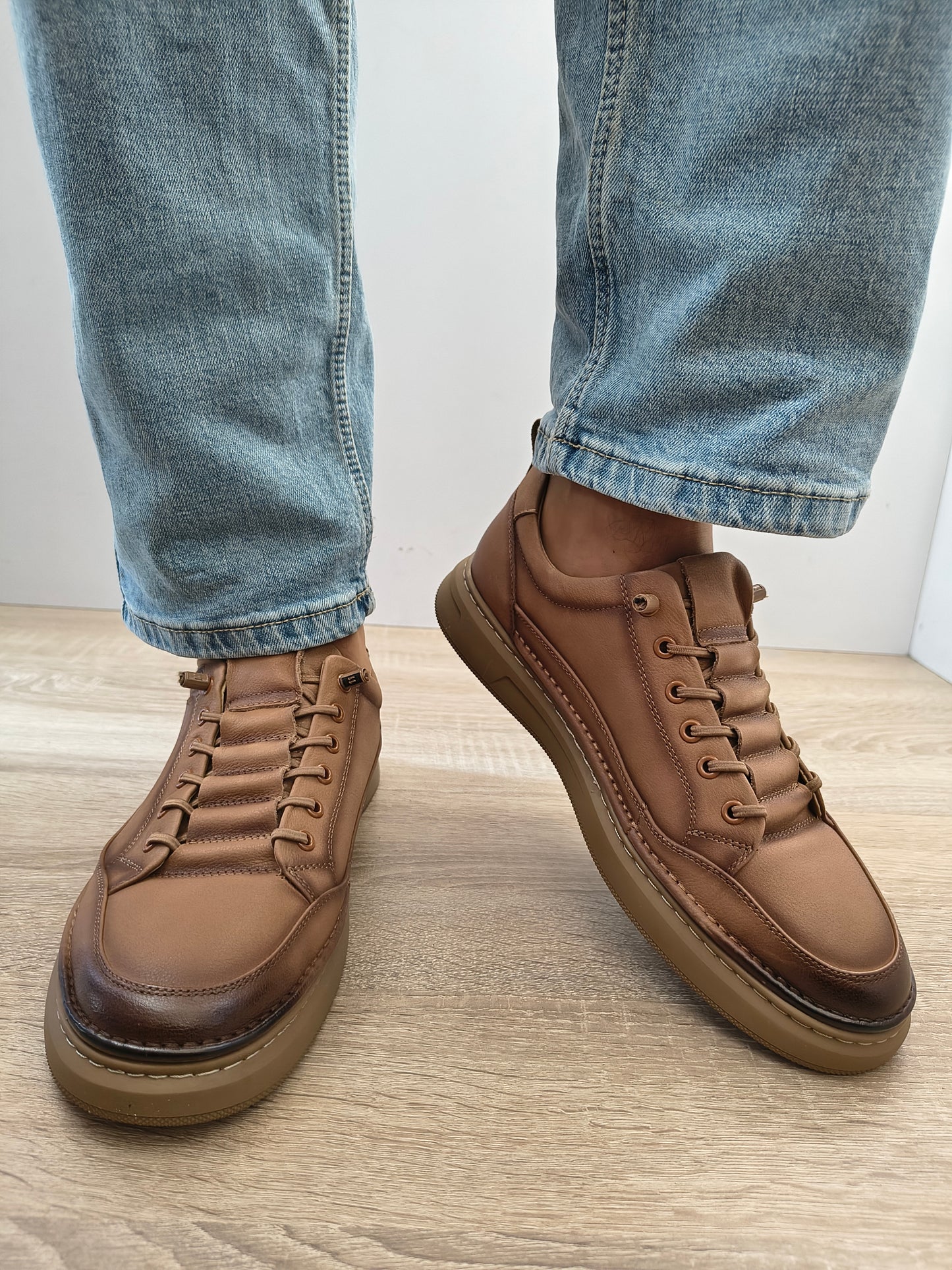 Pantofi Casual Bărbați Mels W27011 Maro - Piele Naturală