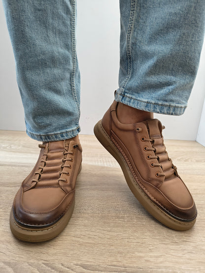 Pantofi Casual Bărbați Mels W27011 Maro - Piele Naturală
