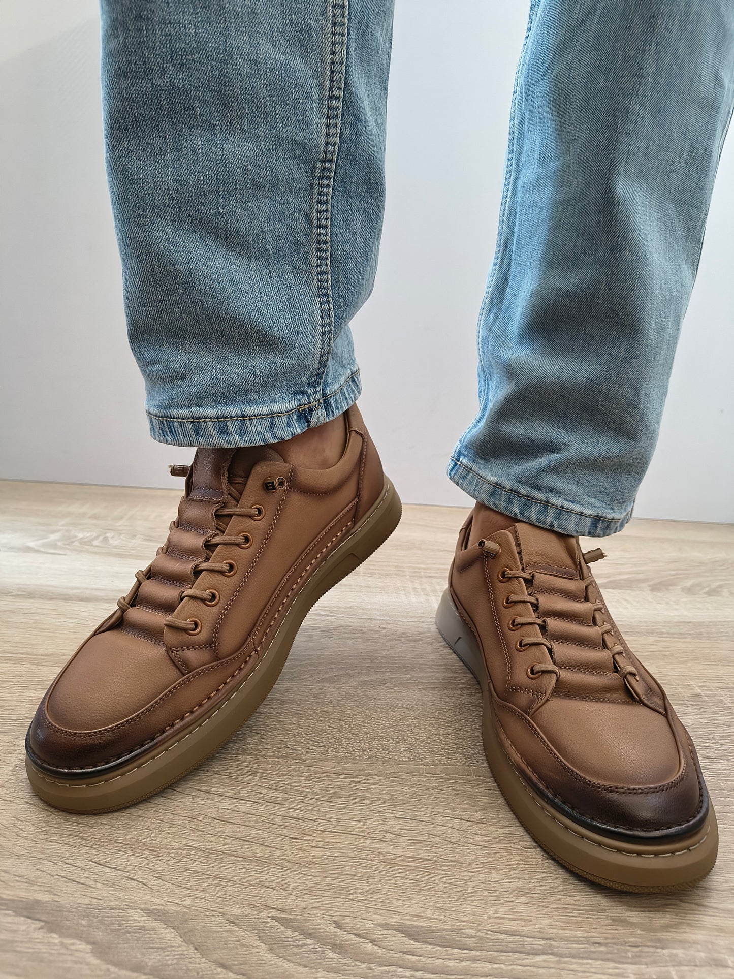 Pantofi Casual Bărbați Mels W27011 Maro - Piele Naturală