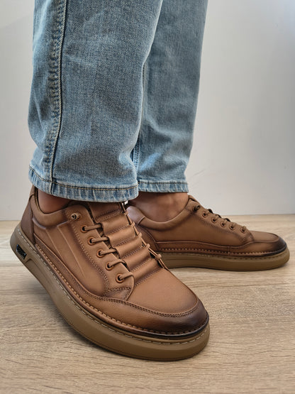 Pantofi Casual Bărbați Mels W27011 Maro - Piele Naturală