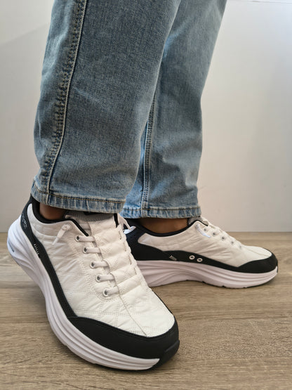 PANTOFI CASUAL BARBATI SKECHERS 232619 WBK ALB + NEGRU