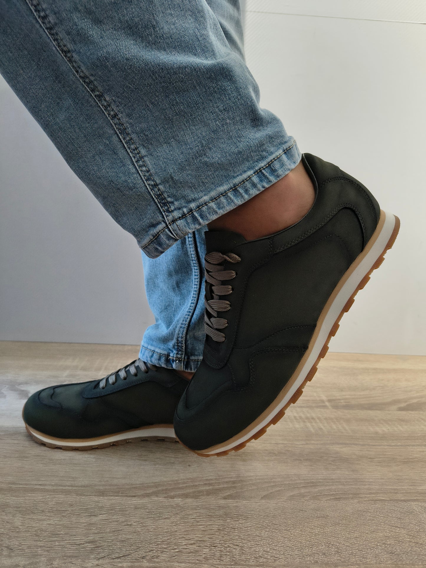 Pantofi Casual Bărbați Eldemas 3-1066-12 Verde - Piele Naturală Nubuck