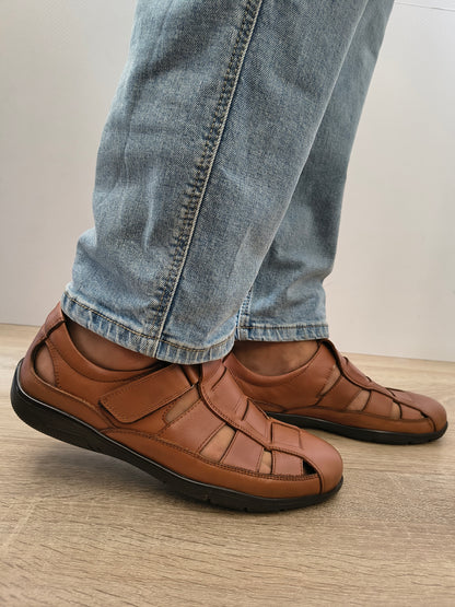 Pantofi Perforati Bărbați Otter OTA-18 02-N Maro Tobacco - Piele Naturală