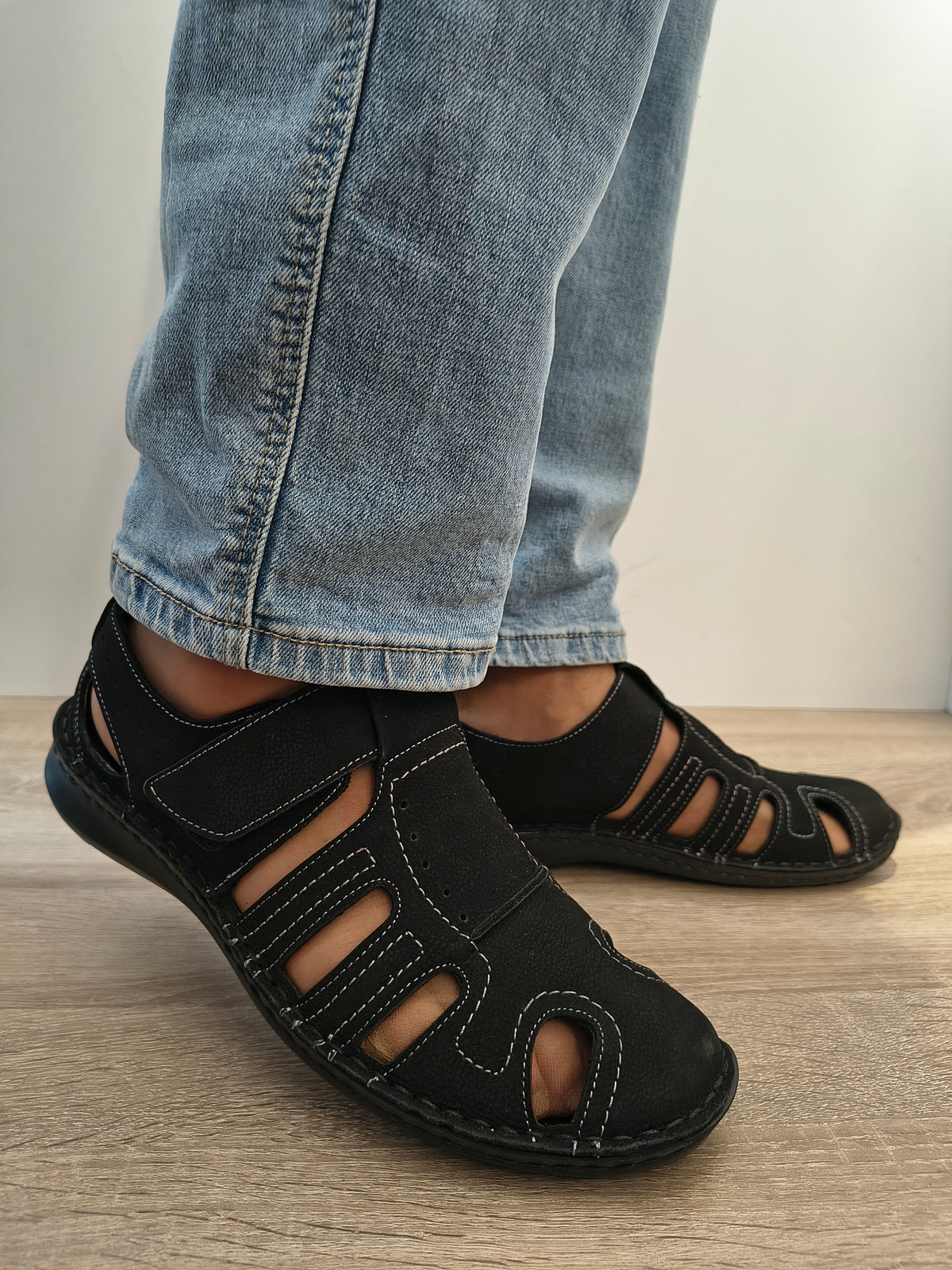 Pantofi Perforati Bărbați Otter 9544 01-2 Negru Nubuck - Piele Naturală Nubuck - imagine 6