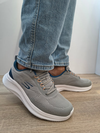 Pantofi Sport Bărbați Skechers 233184 Gybl Gri+navy - Textil