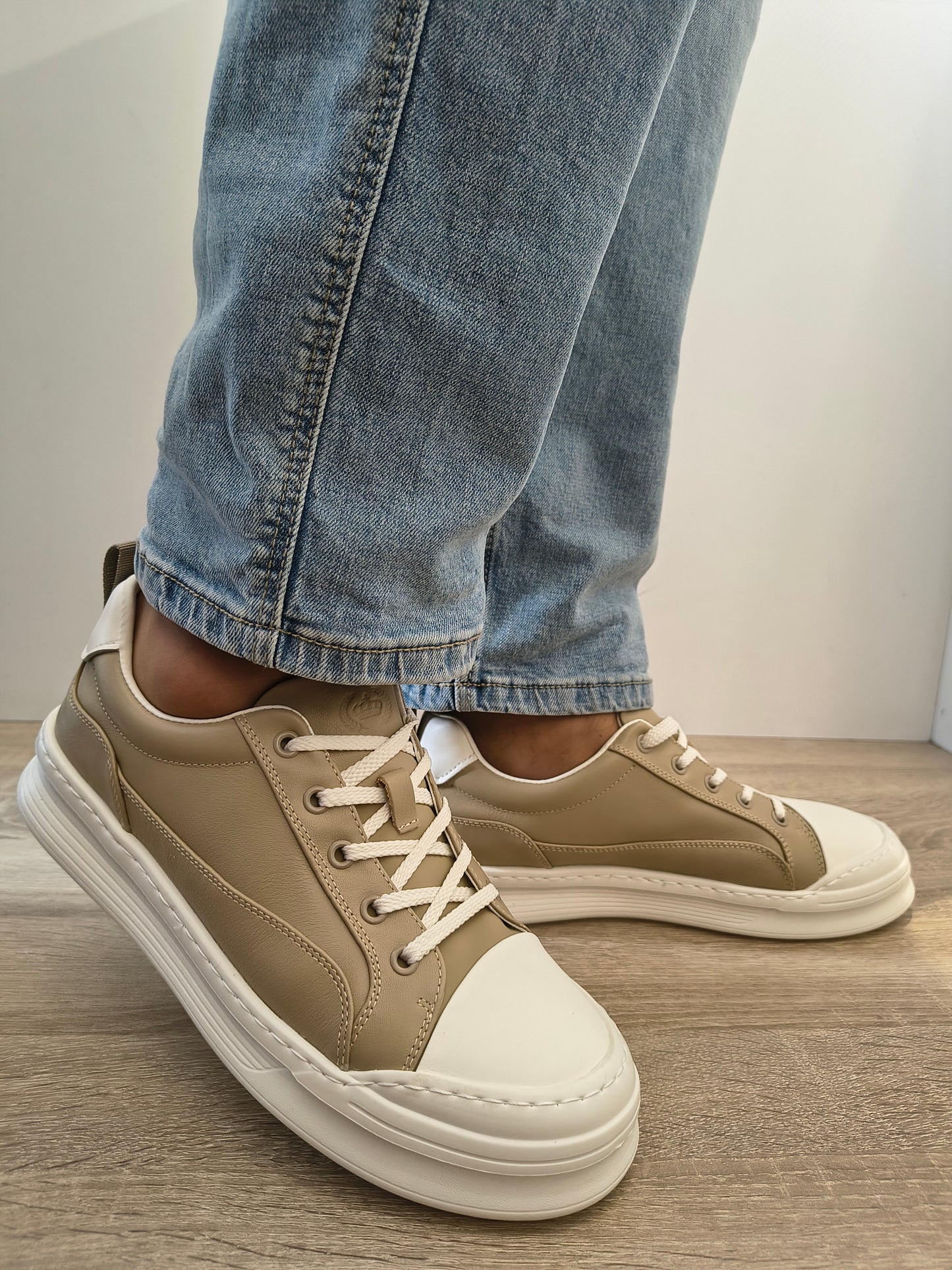 Pantofi Casual Bărbați Franco Gerardo 5310 Apricot - Piele Naturală