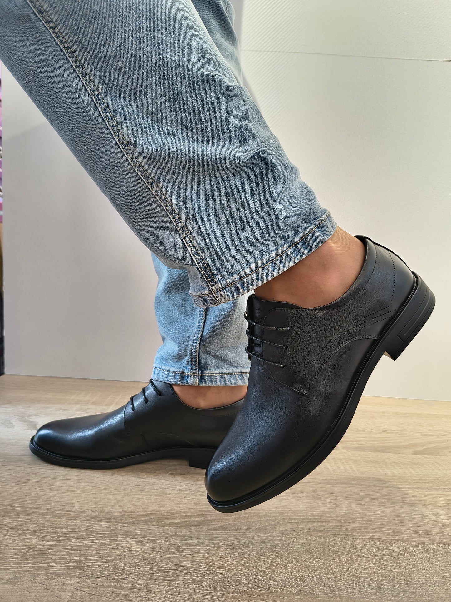 Pantofi Eleganti Bărbați Mels 85078 Negru - Piele Naturală