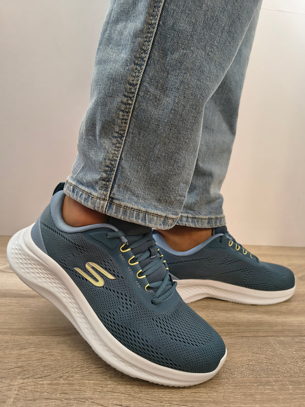 Pantofi Sport Bărbați Skechers 233184 Teal Albastru Turcoaz - Textil - imagine 5
