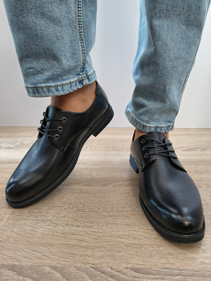 Pantofi Casual Bărbați Mels W27003 Negru - Piele Naturală
