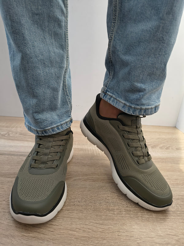 Pantofi Sport Bărbați Skechers 233047 Olbk Olive - Textil - imagine 3
