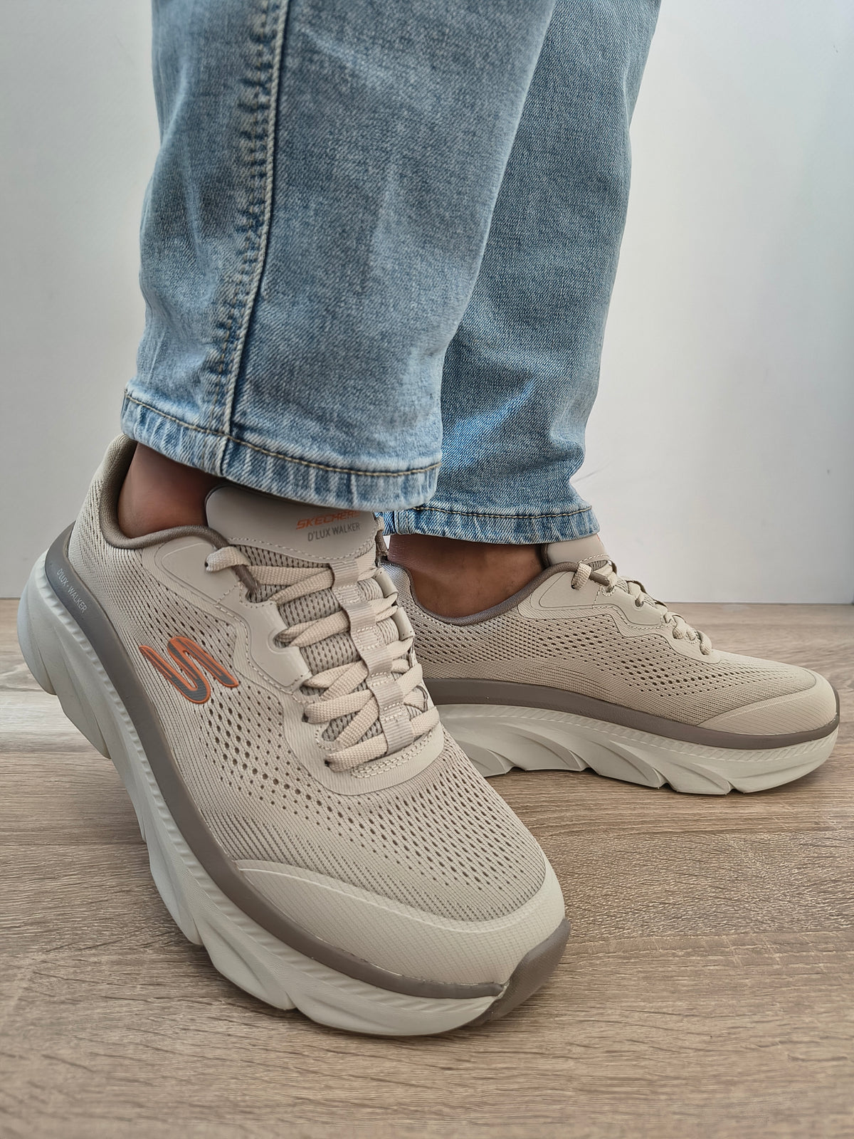 Pantofi Sport Bărbați Skechers 233247 Tpor Bej Taupe - Textil - imagine 5