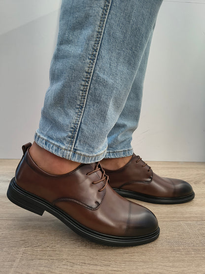Pantofi Eleganti Bărbați Mels D17201 Maro - Piele Naturală