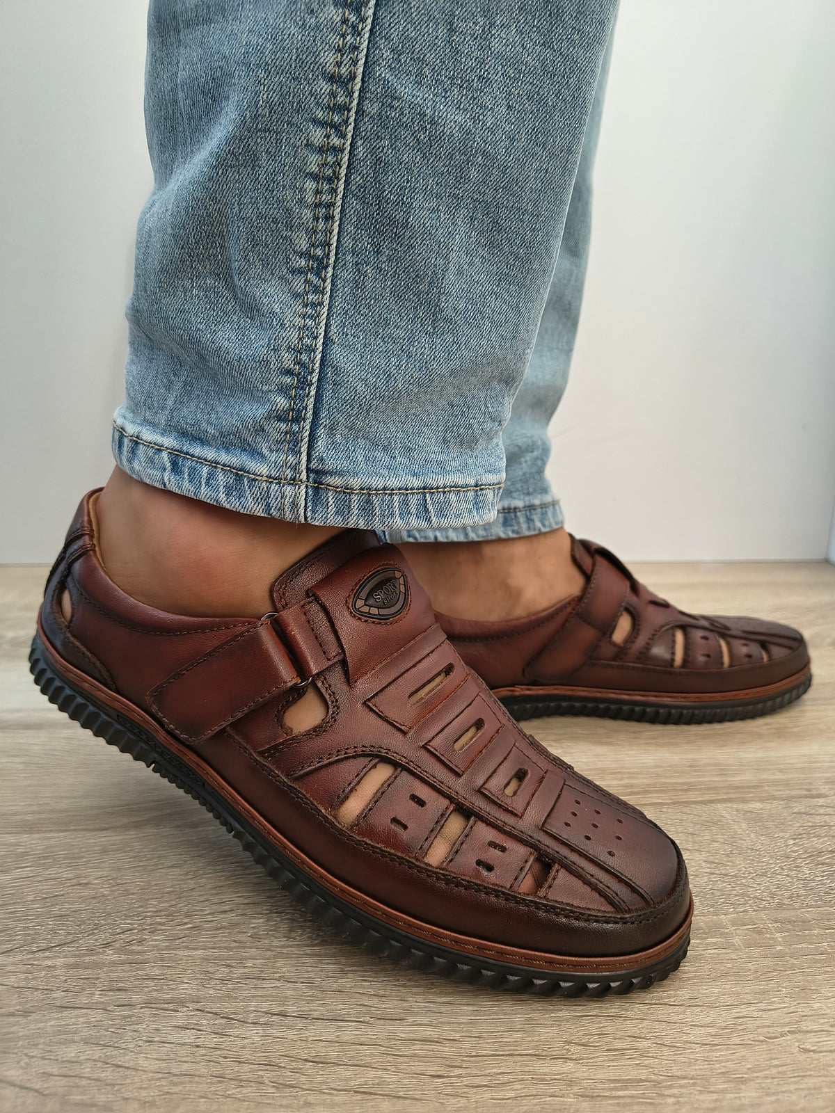 Pantofi Perforati Bărbați Otter 80008D 02-N Maro - Piele Naturală - imagine 6