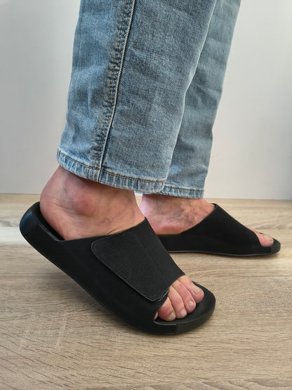 Saboti Bărbați Mels DY26105 Negru Nubuck - Piele Naturală Nubuck
