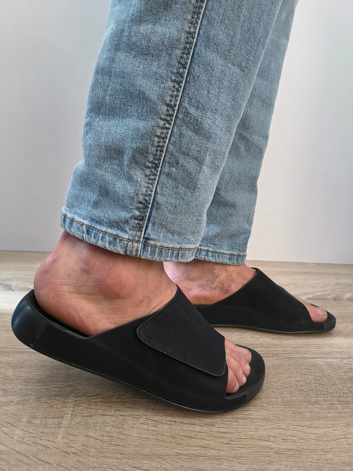 Saboti Bărbați Mels DY26105 Negru Nubuck - Piele Naturală Nubuck - imagine 2