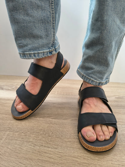 Sandale Casual Bărbați Otter 580020C 01-N Negru Nubuck - Piele Naturală Nubuck