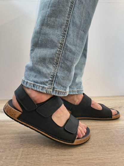 Sandale Casual Bărbați Otter 580020C 01-N Negru Nubuck - Piele Naturală Nubuck