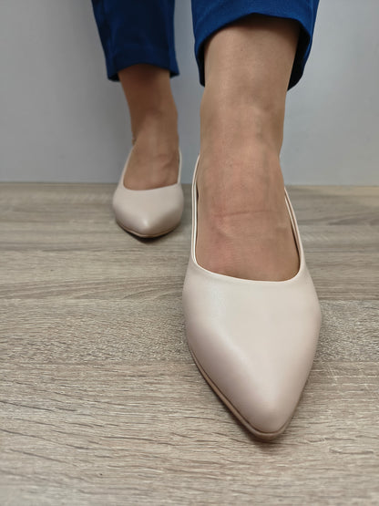 Sandale Elegante Damă Perlla 3753-5 Nude - Piele Naturală