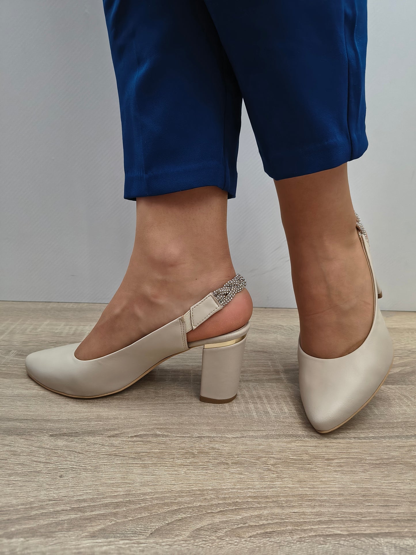 Sandale Elegante Damă Aga 1570 535 Bej Naturalna - Piele Naturală