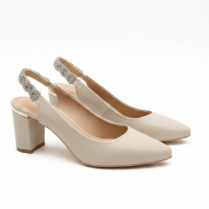 Sandale Elegante Damă Aga 1570 535 Bej Naturalna - Piele Naturală