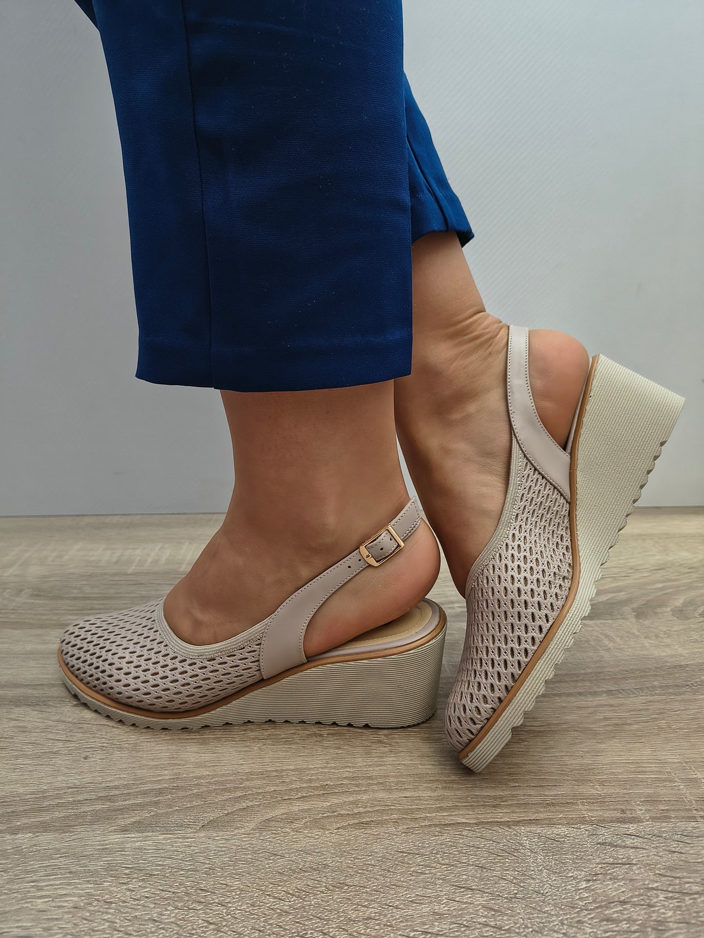 Sandale Casual Damă Aga 1930 3190 Nude Naturalna - Piele Naturală