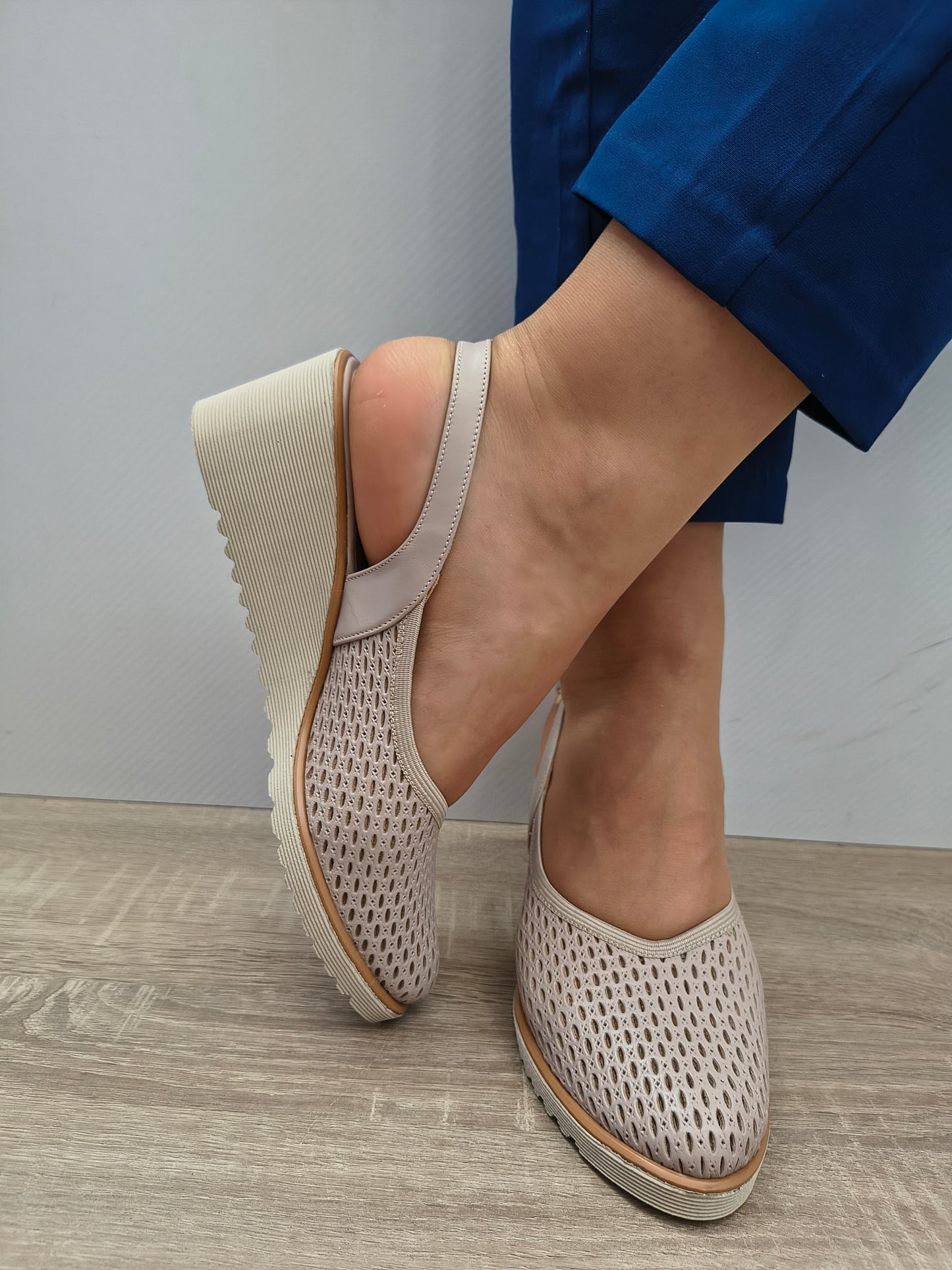 Sandale Casual Damă Aga 1930 3190 Nude Naturalna - Piele Naturală