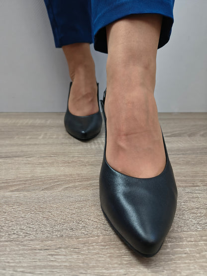 Sandale Elegante Damă Aga 1570 39 Negru - Piele Naturală