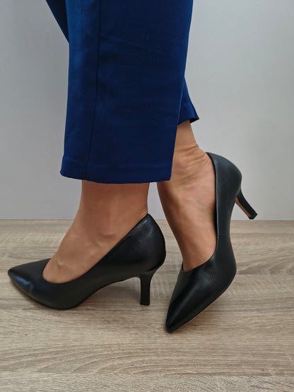 Pantofi Eleganti Damă Tamaris 22434-41 003 Negru - Piele Naturală