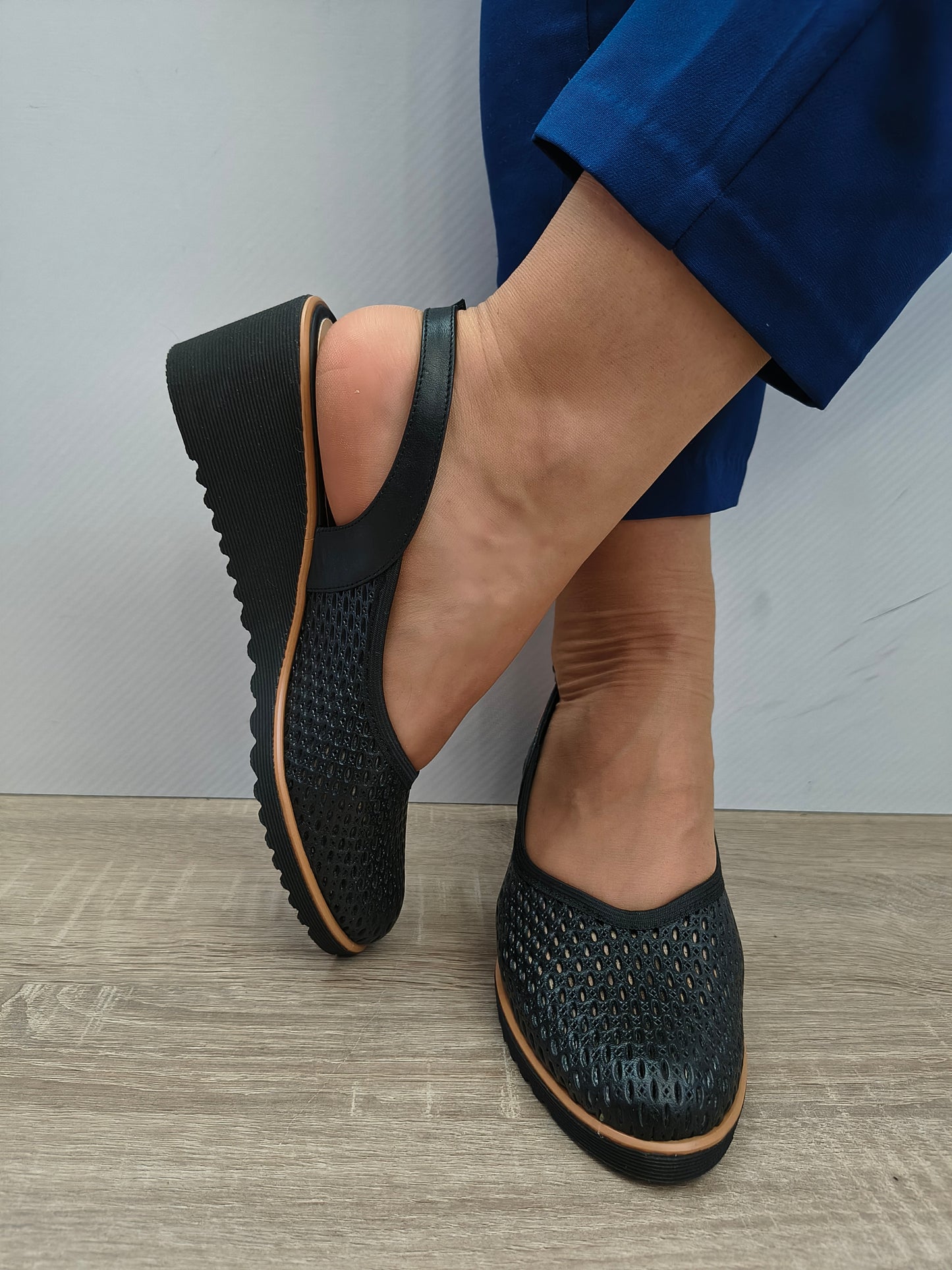 Sandale Casual Damă Aga 1930 2198 Negru - Piele Naturală