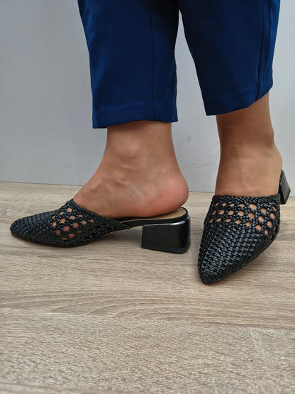 Saboti Eleganti Damă Karisma 80005A 01-S Negru - Piele Naturală