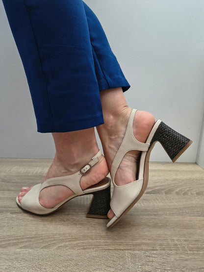 Sandale Elegante Damă Tamaris 28316-44 418 Ivory - Piele Naturală