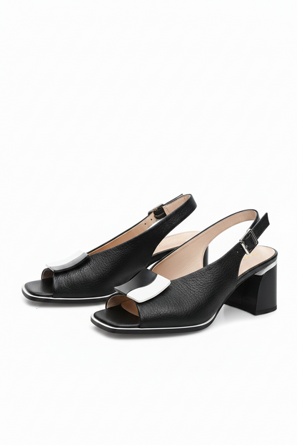 Sandale Elegante Damă Karisma 80004B 01-N Negru - Piele Naturală