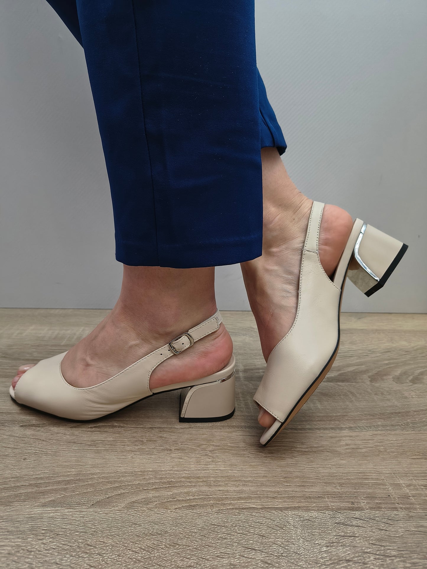 Sandale Elegante Damă Karisma 80002A 52-N Bej - Piele Naturală