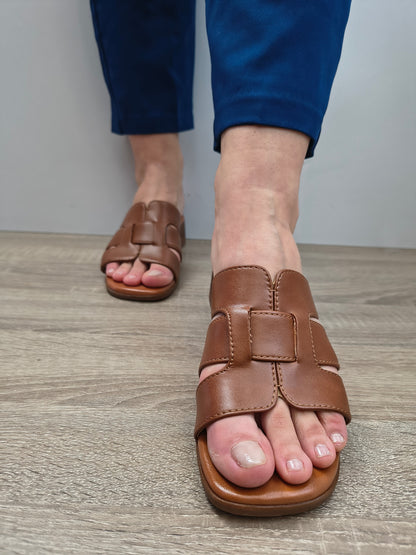 Saboti Casual Damă Jana 27766-46 305 Maro Coniac - Piele Naturală