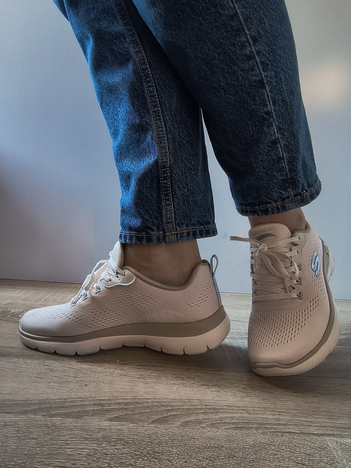 PANTOFI SPORT DAMĂ SKECHERS 150754 NTTP NATURAL/TAUPE