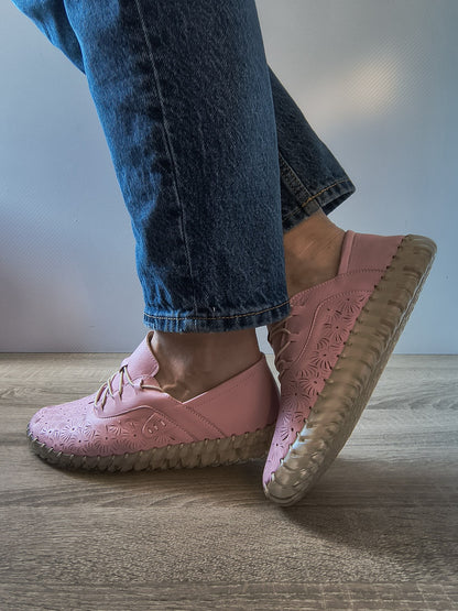 PANTOFI CASUAL DAMĂ BIO FLEX 023 CE-824 ROZ PUDRA