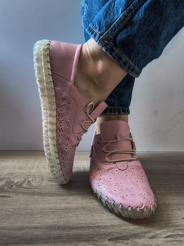 PANTOFI CASUAL DAMĂ BIO FLEX 023 CE-824 ROZ PUDRA - imagine 5