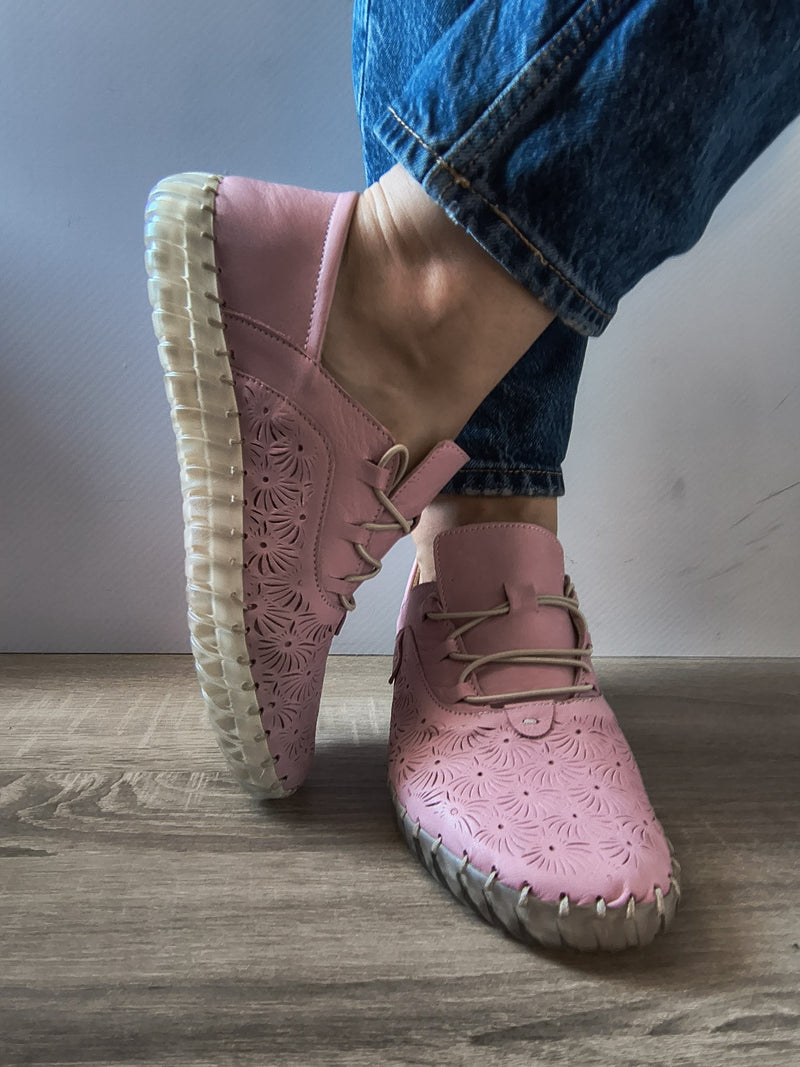 PANTOFI CASUAL DAMĂ BIO FLEX 023 CE-824 ROZ PUDRA - imagine 5