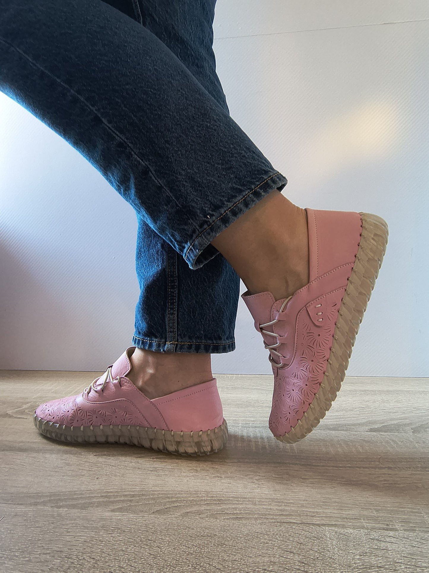 PANTOFI CASUAL DAMĂ BIO FLEX 023 CE-824 ROZ PUDRA