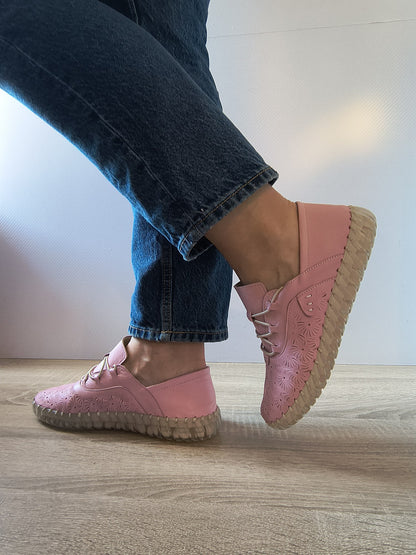 PANTOFI CASUAL DAMĂ BIO FLEX 023 CE-824 ROZ PUDRA