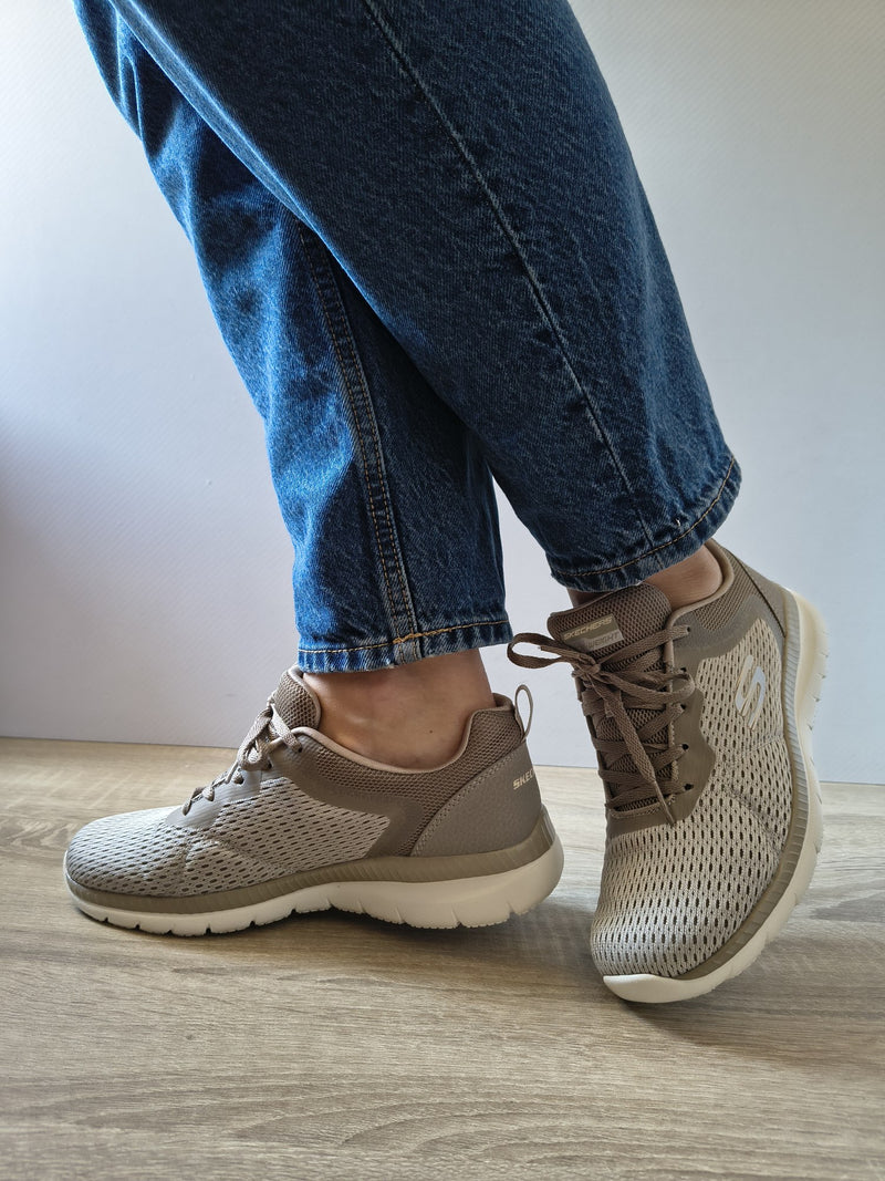 PANTOFI SPORT DAMĂ SKECHERS 12607 TPE BEJ TAUPE - imagine 2