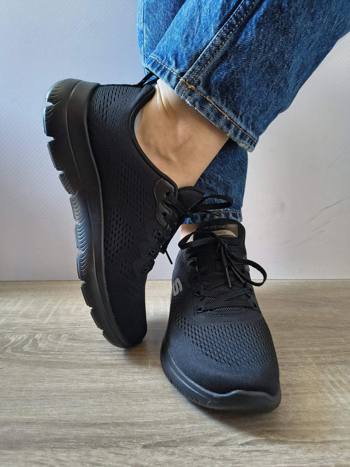 PANTOFI SPORT DAMĂ SKECHERS 150754 BBK NEGRI - imagine 6