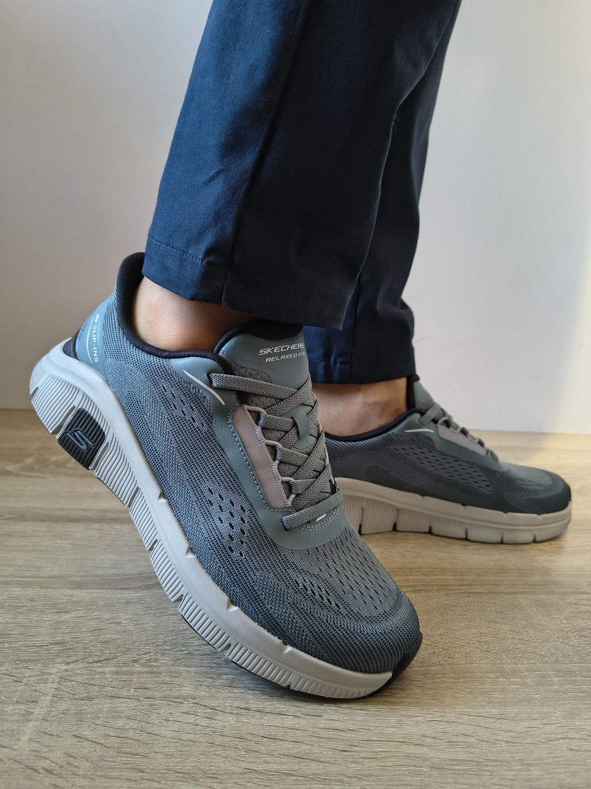 PANTOFI SPORT BĂRBAȚI SKECHERS 233218 SLT ALBASTRU-GRI - imagine 6