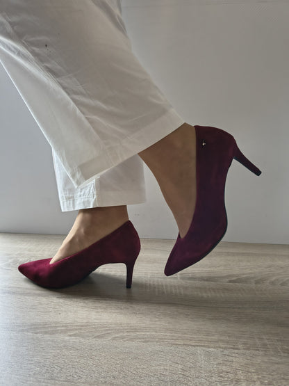 PANTOFI ELEGANȚI DAMĂ TAMARIS 22456-47 537 BORDO VELUR