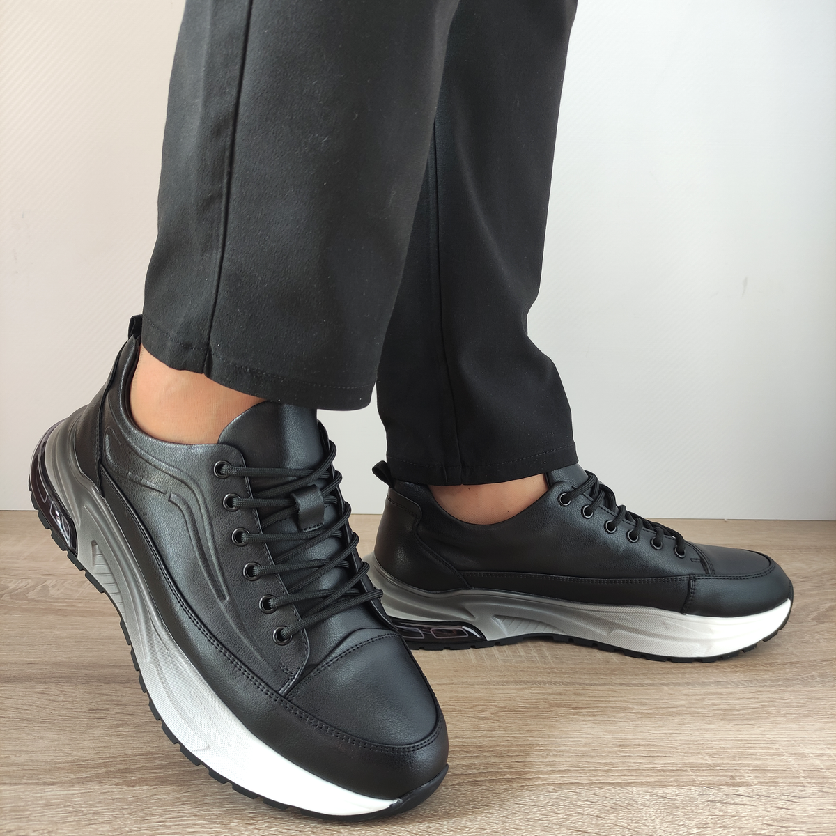PANTOFI CASUAL BARBATI BERLINER D07091 NEGRI - imagine 6