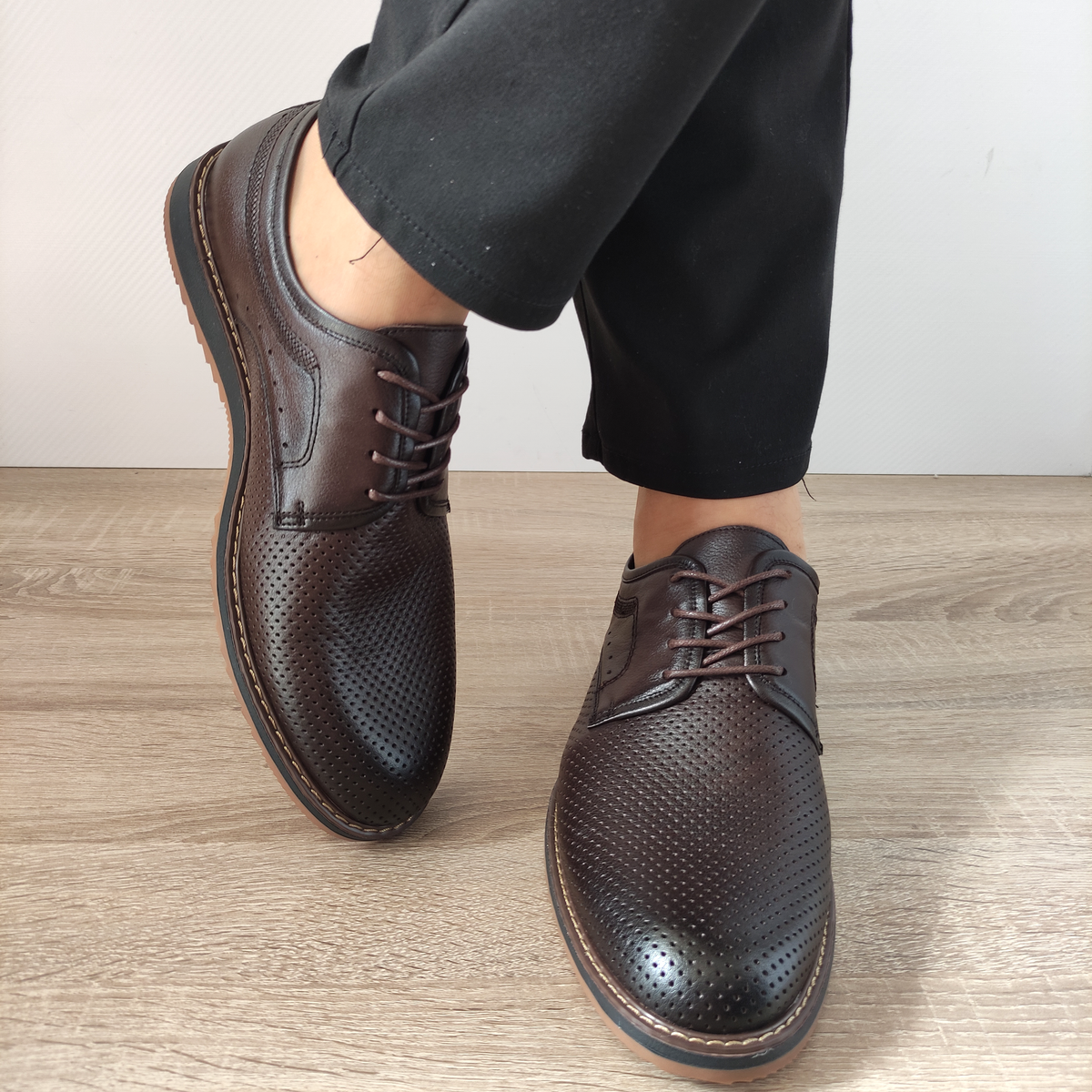 PANTOFI CASUAL BARBATI ELDEMAS F116830-1 COFFEE - imagine 4