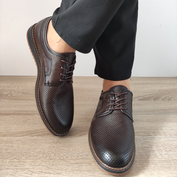 PANTOFI CASUAL BARBATI ELDEMAS F116830-1 COFFEE - imagine 4