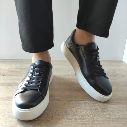 PANTOFI CASUAL BARBATI FRANCO GERARDO T231103-A NEGRI CU TALPA ALBA