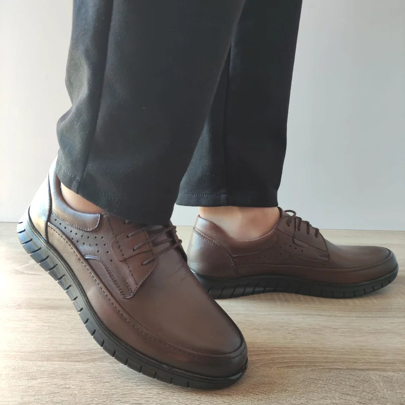 PANTOFI CASUAL BARBATI GORETTI B64-3640 MARO - imagine 5