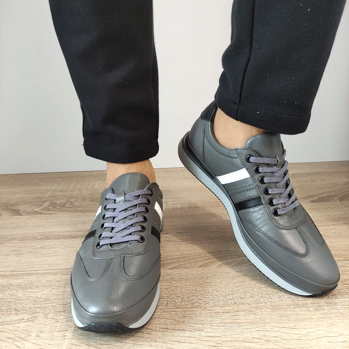 PANTOFI CASUAL BARBATI GORETTI B67-2101 GRI - imagine 6